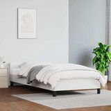 Maison Chic Posteljni okvir - Enojna postelja - Postelja za odrasle z vzglavjem brez vzmetnice bel 80x200 cm, (21695324) | Shoptok.si