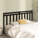  Posteljno vzglavje črno 186x4x100 cm trdna borovina, (20645280) | Shoptok.si
