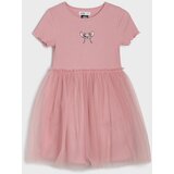 Sinsay Pamučna haljina s tilom i vezom Stitch | shoptok.hr