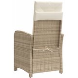  3-dijelni bistro set s jastucima bež od poliratana | shoptok.hr