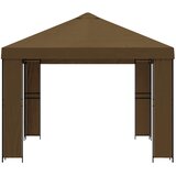 Gazebo 4 × 3 m Sivosmeđa Poliester i čelik 190 gsm | shoptok.hr