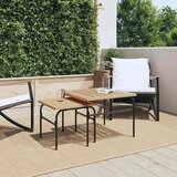  Set vrtnih stolića za kavu 2 kom smeđe-crni čelični | shoptok.hr