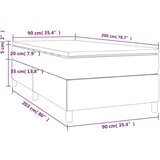  S oprugama i madracem smeđi 90 x 200 cm od umjetne kože | shoptok.hr