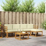  Set vanjskih sofa 6 kom. Prirodna i krem | shoptok.hr