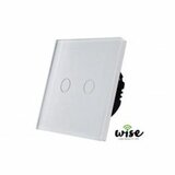 Wise Wifi pametni prekidač, stakleni panel beli - 2 tastera WP1001 Cene