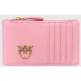 Pinko Usnjena denarnica ženski, roza barva