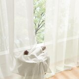 MRTREES 200 × 150cm Transparentna zavesa z rinkami | Shoptok.si