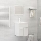  Set kupaonskog namještaja od iverice visoki sjaj bijeli | shoptok.hr