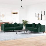 vidaXL 2-dijelni set sofa s jastucima tamnozeleni baršunasti | shoptok.hr