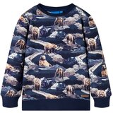 vidaXL Otroški pulover s potiskom medvedkov mornarsko modra 92 | Shoptok.si