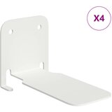  Lebdeća polica s policom Zidne 4 pcs Bijeli 6 x 10,8 x 6,6 cm | shoptok.hr