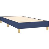 Krevet s oprugama i madracem plavi 100 x 200 cm od tkanine | shoptok.hr