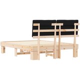  Krevetni okvir s tapiciranim uzglavljem Crna 140 x 190 cm | shoptok.hr