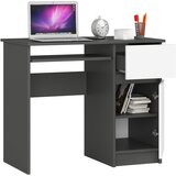 AKORD SIVI / BELO RAČUNALNIŠKI PISALNA MIZA PIXEL - DESNO, (21702677) | Shoptok.si