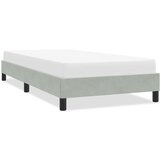 Maison Chic Posteljni okvir - Enojna postelja - Postelja za odrasle brez vzmetnice svetlo siva 80x220 cm žamet-J12571, (21766782) | Shoptok.si