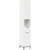 vidaXL Visoki ormarić za kupaonicu s vratima Bijelo 31.5 x 33 x 190 cm | shoptok.hr