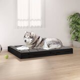  Krevet za pse crna 101,5x74x9 cm od masivne borovine | shoptok.hr