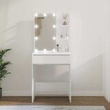  Toaletni stolić s LED svjetlima sjajni bijeli 60 x 40 x 140 cm | Shoptok.si