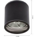  Kupatilsko spot svetlo CHLOE AR111 1xGU10/15W/230V IP44 okruglo crno | Eponuda.com