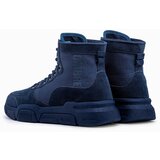 Ombre Men's ankle sneaker boots with sculpted sole - navy blue | Shoptok.si