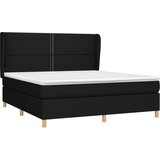  Box spring postelja z vzmetnico črna 180x200 cm blago, (20894493) | Shoptok.si