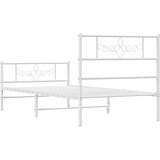  Metalni okvir kreveta uzglavlje i podnožje bijeli 100x200 cm | shoptok.hr