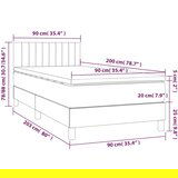 Krevet s oprugama i madracem crni 90x200 cm od tkanine | shoptok.hr