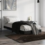 The Living Store Posteljni okvir črn 75x190 cm inženirski les - Posteljni Okvir, (21526292) | Shoptok.si