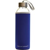  Boca za vodu staklena Stream Color 500ml plava / sivi rub, mutno staklo P1/48 | shoptok.hr