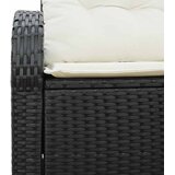 Vrtni kauč s jastukom Crna 124 x 62 x 69cm poliratan | shoptok.hr