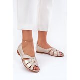 Maciejka Leather Ballet Flats With Open Toes | shoptok.hr