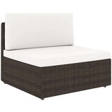  Modularni dvosjed od poliratana smeđi - Smeđa 1 2 x srednja sofa | shoptok.hr