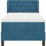 Box Spring Krevet s Madracem Tamno Plava 80x200 cm Baršun | shoptok.hr