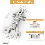 FURNIWARE komplet 10 skritih pohištvenih tečajev z mehkim zapiranjem | Shoptok.si