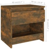  Noćni ormarići 2 kom dimljeni hrast 40 x 30 x 39 cm drveni | shoptok.hr