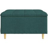  Otoman za pohranu Tamnozelena 80 x 80 x 45 cm tkanina | shoptok.hr