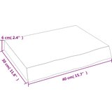  Kupaonska radna ploča 40x30x(2-6) cm netretirano masivno drvo | shoptok.hr