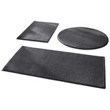 Mila Home Temno sive kopalniške preproge v kompletu 3 ks 50x90 cm – Cene