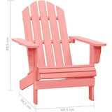 vidaXL Vrtna stolica Adirondack od masivne jelovine ružičasta | shoptok.hr