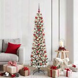 vidaXL Umestno božično drevo med 300 LED Zelena in bela 180 cm | Shoptok.si