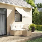 Tenda na uvlačenje krem 150 x 150 cm od tkanine i čelika | shoptok.hr