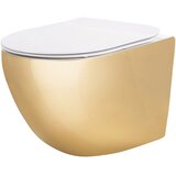 Rea Carlo Mini Tornado NF WHITE GOLD ploščata straniščna školjka brez oboda | Shoptok.si
