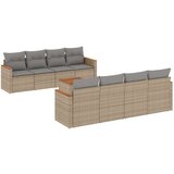  9-dijelni set vrtnih sofa s jastucima bež od poliratana | shoptok.hr