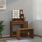  Set toaletnog stolića LED boja hrasta od konstruiranog drva | shoptok.hr