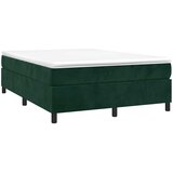  Okvir za krevet s oprugom tamnozeleni 140x190 cm baršunasti | shoptok.hr