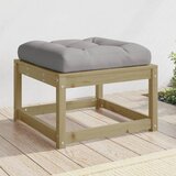vidaXL Vrtni stolček za noge z blazino 63,5x63,5x38 cm borovina Cene