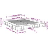  Posteljni okvir bel 180x200 cm inženirski les | Shoptok.si