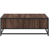 vidaXL Stol za kavu smeđi hrast 80x80x30 cm Konstruirano drvo i metal | shoptok.hr