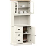  Visoka komoda VIGO bijela 78 x 40 x 175 cm od masivne borovine | Eponuda.com