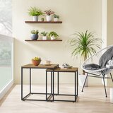  Četvrtasti stolić 2 kom - hrast / crne noge | shoptok.hr